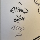 Batman B w Framed Sketch Art Print Hand Signed By Ethan Van Sciver Evs