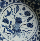 Rare Chinese Collectable Art Hand Blue White Porcelain Plate