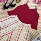 Striped Cream Shorts