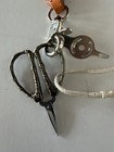 Le Stitch Nifty Necklace Leather Lanyard W scissors   Needle Threader