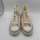 Vintage Converse Chuck Taylor All Star High Mens 13 Made In Usa Cream White