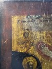 Antique 19thc Painted Wood Ascension Of Elijah Russian Orthodox Icon Painting
