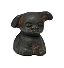 Tiny Wee Small Miniature Rustic 1 1 2  Tall Cast Iron  griswold Pup  Paperweight
