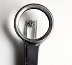 Magnifier  4x Power  Stainless Steel And Glass  With Attached Tweezers