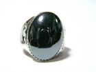 925 Sterling Silver Navajo Hematite Ring  Size 16  13 6  Indian