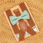 Bow Tie With Suspenders Set Small Sage