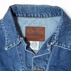 90s Vintage Jeep Brand Blue Denim Trucker Jean Jacket Size Medium Rare 