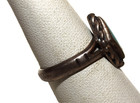 Vintage Navajo Inlaid Diamond Cut Turquoise Sterling Silver Ring 5 Gram Size 6 5