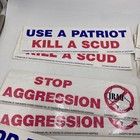 42 Vtg Original 1990 s American Peace Bumper Stickers Anti-war Hippy Gulf Iraq