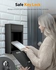 Uniclife Wall Mount Mailbox Locking Steel With Key For Outside Black