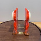 Vtg Mcm Orange Lucite Owl Napkin Holder Retro Kitsch Kitchen Decor