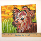 Original Painting Of A Yorkie Yorkshire Terrier Signed Impressionist Art 8x10 In