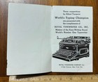 Vintage 1936 Booklet 50 Common Typing Faults Albert Tangora Royal Typewriters