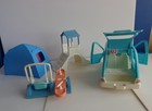 Fisher Price Loving Family Mini Van  Tent  Playground Slide  Swing  Seesaw- 90s