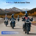 2025 Motorcycle Intercom Helmet Bluetooth Headset 4 Rider Interphone fm Radio    