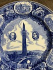 Wedgwood Bennington Battle Monument Historical Transfer Ware 9 75  Blue Plate