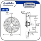 Appli Parts Axf-400 15-3 4 In Axial Fan Motor Guard Mounted Fan Blade 220v  1 Ph