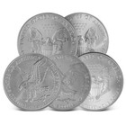 1 Oz American Silver Eagle Coin  random Year - Lot Of 5 