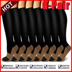 Compression Socks 20-30 Mmhg Men Women Support Stockings Knee High Miracle Foot