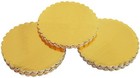 12  Round Scalloped Cake Circle-gold Laminated