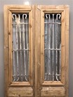 Antique French Double Doors  38x84  Iron Wood European Old World Door  D295
