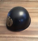 Ww2 Italian Helmet Model 1933 Repainted Black With A Reproduction Decal