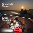 Upgraded Emergency Solar Hand Crank Radio With Led Flashlight  Portable Am Fm No
