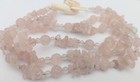 Vtg Finely Carved Chinese Dragon Head Rose Quartz Bead Necklace