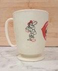 Vtg Mlb Cincinnati Reds Baseball Plastic Mug Whirley Industries Usa White Rare 