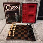 Vintage 1970 3m Company Wooden Staunton Chess Set Bookshelf Wood Board