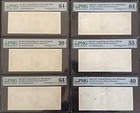 1977  Federal Reserve Missing Back Print Error    Set Of 6 Notes    Pmg 64 Epq