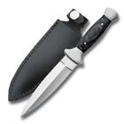 Boot Knife Black Wood Dagger Full Tang Knife 9 1 2  Overall  sheath With Clip