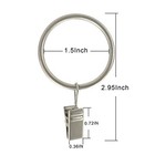 20 Pack Metal Curtain Rings With Clips  Curtain Clip Rings Hooks For Hanging 