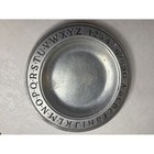 Vintage Wilton Columbia Pa Pewter Rwp Alphabet   Numbers Abc-123 Plate 9 