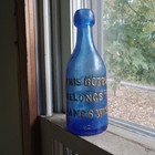 Allentown pa J wise 1860s Pretty Blue Slope Shoulder Blob Top Soda Bottle