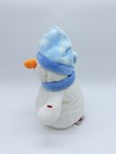Ty Pluffies Windchill Snowman 8 Inch White Plush Light Blue Hat Scarf Toy 2004