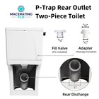 16 5  Elongated Rear Outlet Toilet  1 28gpf Tornado Flush With Extension Pipes