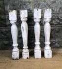 4 Balusters White Wood Architectural Salvage Spindles Porch Post House Trim A48