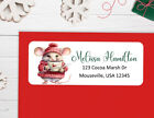 Cute Cocoa Mouse Christmas Personalized Laser Return Address Labels seals Set