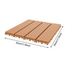 30x Plastic Interlocking Deck Tiles Dark Wood Grain Outdoor Patio Pavers 12 x12 