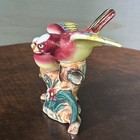 Vintage Japanese handpainted Tropical Birds On Tree Salt And Pepper Shaker 