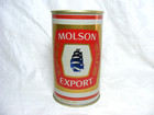 Vintage Steel Beer Can Molson Export Beer 12oz Missing Tab