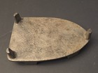 Antique Cast Iron Sad Iron Trivet 6 5 Inches  Markings On Bottom  Guide Pegs