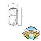 Country Brook Design   1 1 2 Inch Metal Sliding Bar Triglide Buckle  50 Pack