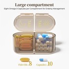 7 Day Am Pm Pill Organizer Weekly Medicine Box Daily Pill Case Travel Brown