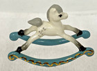Vintage Hagen Renaker Miniature Dollhouse White Gray Rocking Horse Figurine