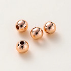 2-6mm 14k 18k Gold Plated Brass Round Spacer Beads For Diy Jewelry Making
