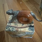 Makoulpa Napkin Rings Lot Of 3 With Original Boxes  buffalo  Leopard  Elephant 