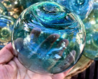 Antique Japanese Glass Fishing Floats - 5 Piece Set  3 -3 5  - Antique Decor