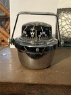 Vintage Aqua Meter Chrome Boat Liquid Compass Roseland Products Nj Usa Hanging